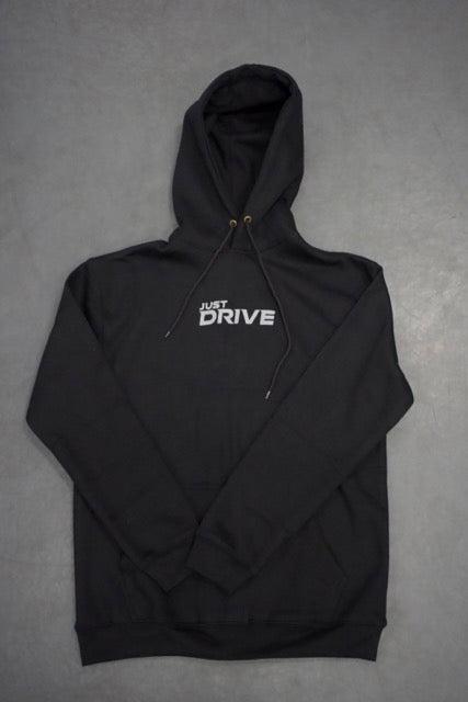 Just Drive Centered Logo Hoodie